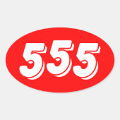 555 楕円形シール (正面)