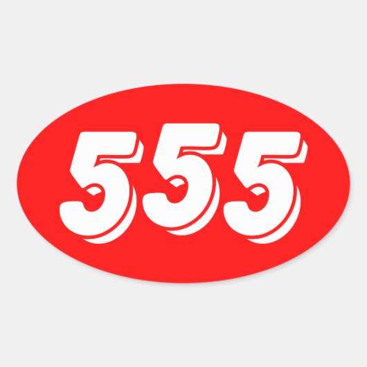 555 楕円形シール (正面)