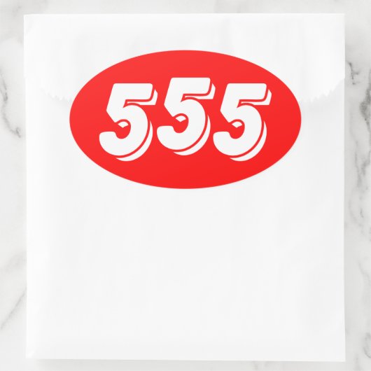555 楕円形シール (バッグ)