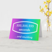 555,555,555秒（17年+ 7か月） カード (黄色い花)