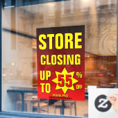 55%カスタマイズの業務停止 ウィンドウサイン (カフェ窓)