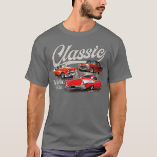 55 56 57 シボレー Bel airruckriFive ビンテージカー フリー Tシャツ