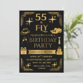 55 & FLY 5X7 CORNERED STYLE MEN'S BIRTHDAY PARTY 招待状 (スタンド正面)