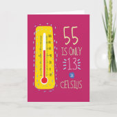 55 In Celsius -誕生日 カード (正面)