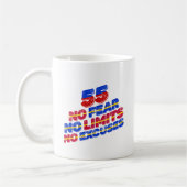 55 No Fear No Limits No Releanes誕生日 コーヒーマグカップ (左)