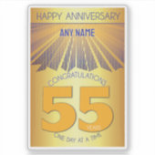 55 Year | Golden Ray 12 Step CUSTOM NAME シール (正面)