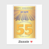 55 Year | Golden Ray 12 Step CUSTOM NAME シール (シート)