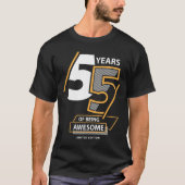 55 Years Of Being Awesome 55th Birthday Tシャツ (正面)