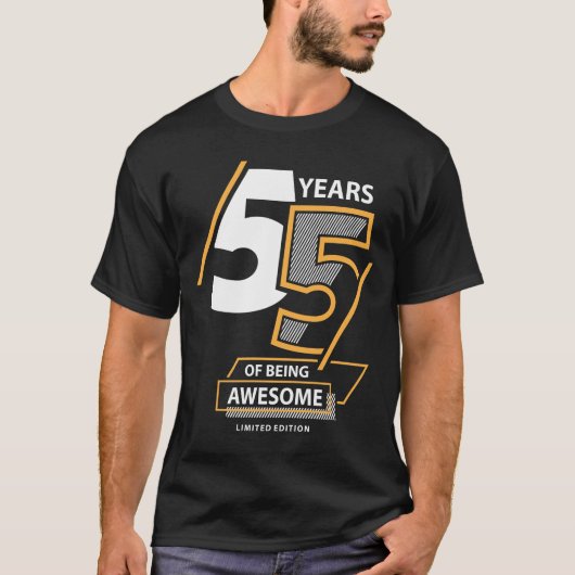 55 Years Of Being Awesome 55th Birthday Tシャツ (正面)