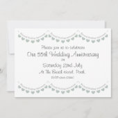 55thエメモダンラルド結婚の記念日招待状 招待状 (正面)