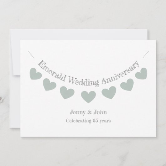 55thエメモダンラルド結婚の記念日招待状 招待状 (裏面)
