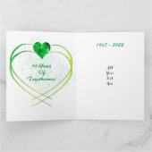 55thエメラルド結婚の妻への記念日カード カード (内部)
