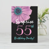 55thサプライズ誕生日ピかわいらしンクデイジー 招待状 (スタンド正面)