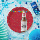 55thバースデーパーティービールボトル紙プレート ペーパープレート (パーティー)