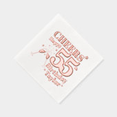 55thバースデーパーティー応援シャンパングラス 箔ナプキン (右)