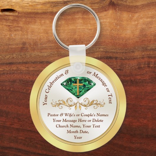 55th教会の記念日パーティーアイディアと安いギフト キーホルダー (正面)