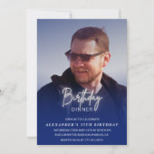 55th誕生日の招待誕生日ディナーフォトメンズ 招待状 (正面)