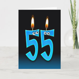 55th誕生日キャンドル カード