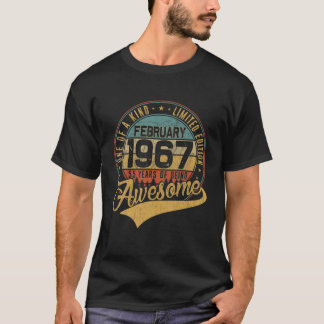55th誕生日ギフトレトロ1967年2月55歳 tシャツ