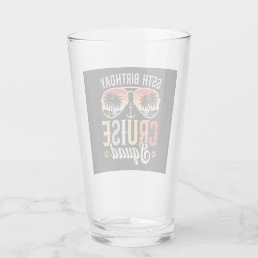 55th誕生日クルーズスクワッドファミリーマッチングDK タンブラーグラス (裏面)