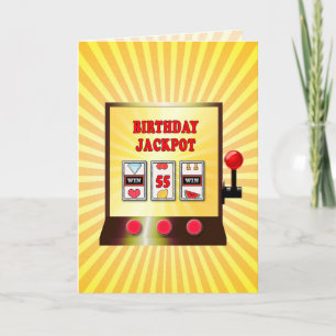 55th誕生日スロットマシンカード カード