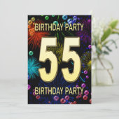 55th誕生日パーティー招待花火大会 招待状 (スタンド正面)