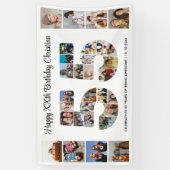 55th誕生日パーティー番号55フォトコラージュ 横断幕 (縦)