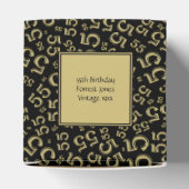 55th誕生日パーティー金ゴールド/黒い数字パターン フェイバーボックス (上部)