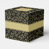 55th誕生日パーティー金ゴールド/黒い数字パターン フェイバーボックス (裏面サイド)