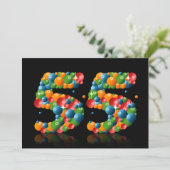 55th誕生日パーティー、泡とボール 招待状 (スタンド正面)