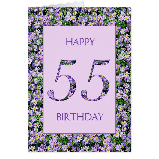 55th誕生日パープルデイジー (正面)