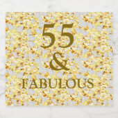 55th  Birthday  スパークリングワインラベル (シングルラベル)