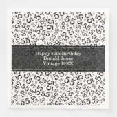 55th Birthday Age Number Pattern Black/White (正面)