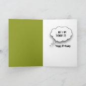 55th Birthday Frog Fishing on Lily Pad カード (内部)