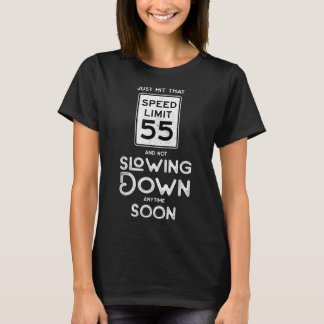 55th Birthday Idea Speed Limit Sign 55 mph Funny D Tシャツ