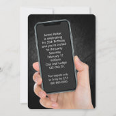 55th Birthday Party文字 招待状 (正面)