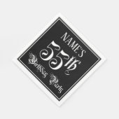 55th Birthday Party – スクリプファンシート+名前をカスタムする スタンダードランチョンナプキン (角)