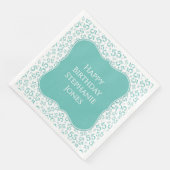 55th Birthday Teal/White Bracket Number Pattern (コーナー)