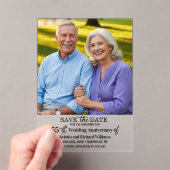 55th Wedding Anniversary Save the Date Photo アクリル招待状 (インサイチュ (ポータブル))