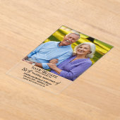 55th Wedding Anniversary Save the Date Photo アクリル招待状 (レイダウン)