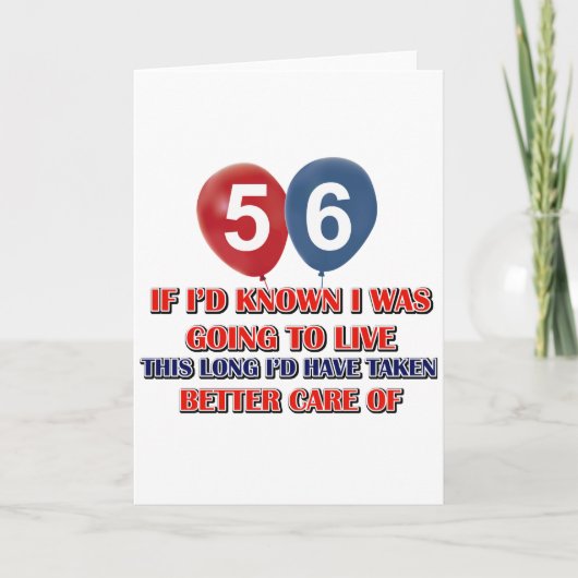 56おもしろい歳の誕生日 カード (正面)