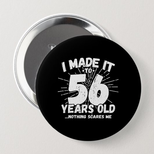 56おもしろい誕生日引用文皮肉56歳 缶バッジ (正面&裏面)