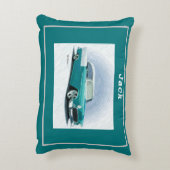 56ターコイズシボイパーソナライズされた アクセントクッション (裏面(縦))