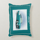 56ターコイズシボイパーソナライズされた アクセントクッション (正面(垂直))