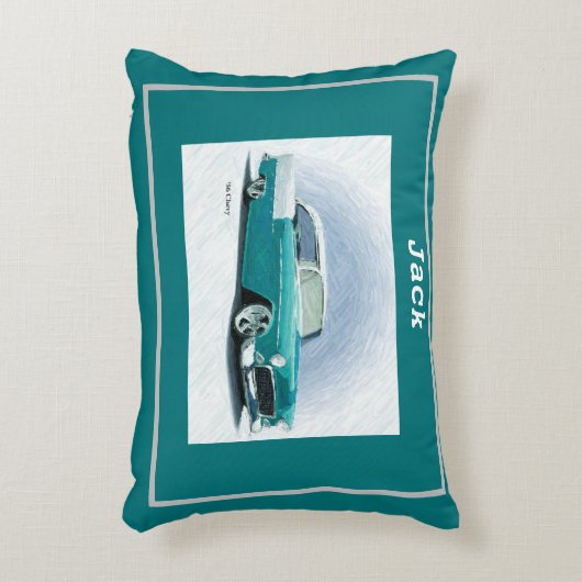 56ターコイズシボイパーソナライズされた アクセントクッション (正面(垂直))