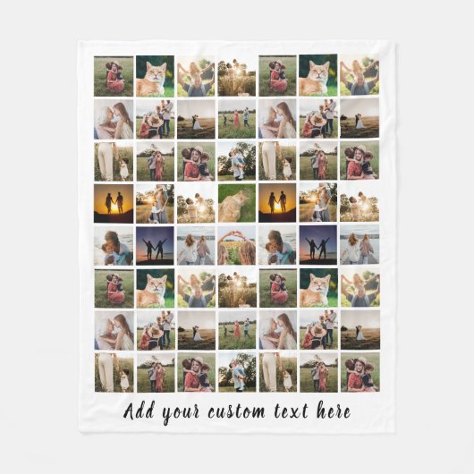 56モダンパーソナライズされた枚コラージュ フリースブランケット (正面)