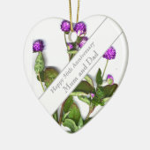 56周年記念結婚グローブアマランツ セラミックオーナメント (左)