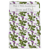 56周年記念結婚グローブアマランツ ミディアムペーパーバッグ (正面)