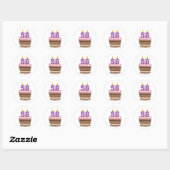 56歳のお誕生日ケーキ ラウンドシール (シート)