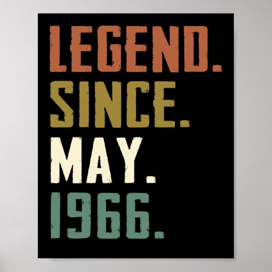 56歳の伝説1966年5月56日の誕生日 ポスター (正面)